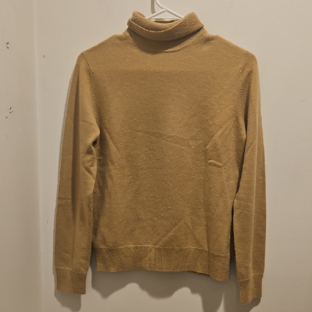 Lord & Taylor Cozy Camel Turtleneck Sweater